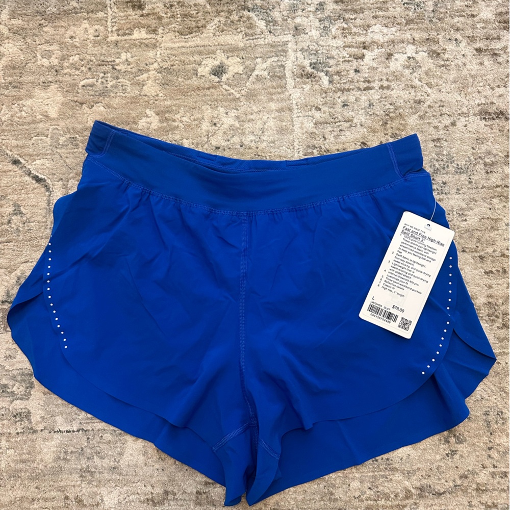 Lululemon fast and free 3” shorts